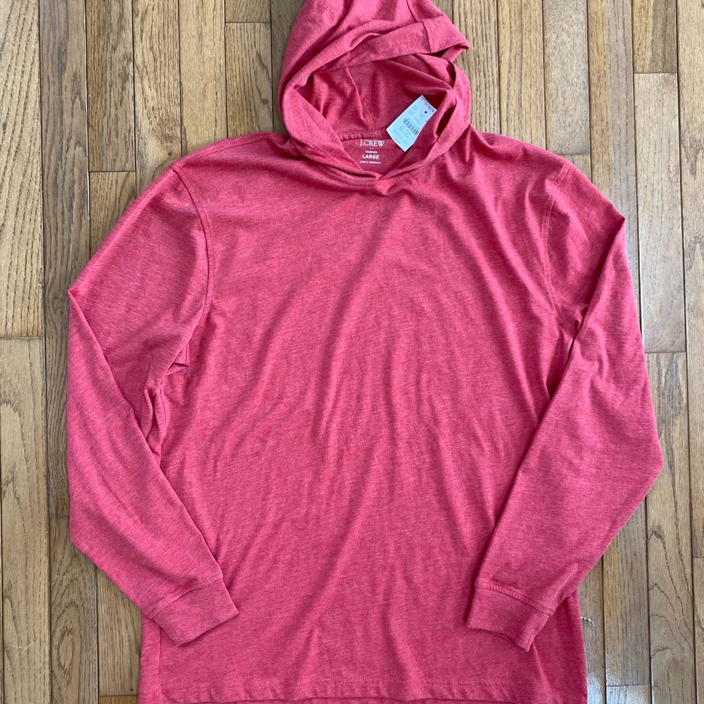 J.Crew Light Red Hoodie Shirt